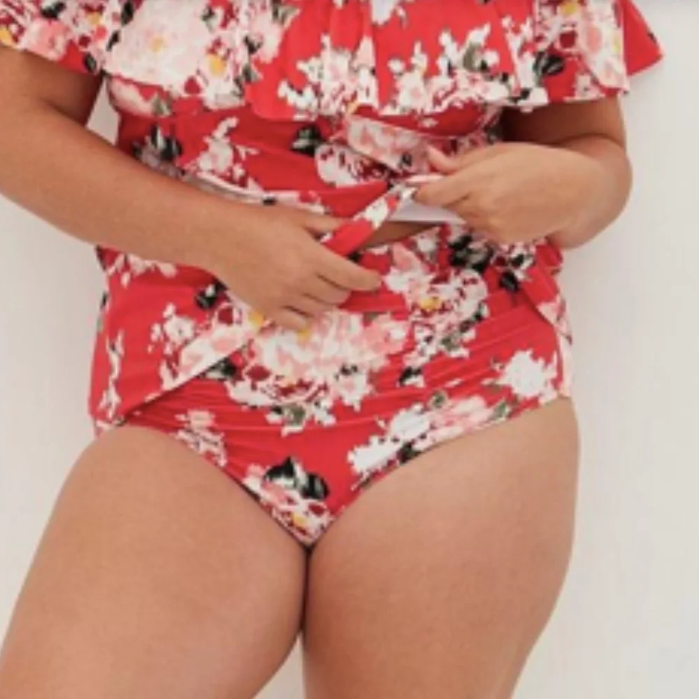 Torrid HIGH RISE RUCHED SWIM BOTTOM - Picture 3 of 3